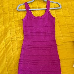 Mini Pink Glittery 2b BEBE dress